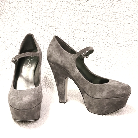 Jessica Simpson Gray Platform Mary Jane - size 7 - Picture 2 of 5